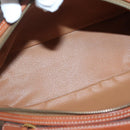 CELINE Macadam Canvas Hand Bag PVC Leather Brown Gold Auth ki5919-10