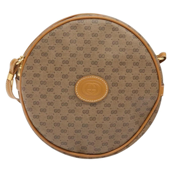 GUCCI Micro GG Supreme Shoulder Bag PVC Beige Gold 007 115 5575 Auth ki5921