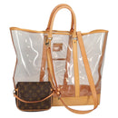 LOUIS VUITTON Isaac Mizrahi Tote Bag Vinyl Leather Clear M99027 Auth ki5924M-1