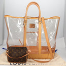 LOUIS VUITTON Isaac Mizrahi Tote Bag Vinyl Leather Clear M99027 Auth ki5924M-12