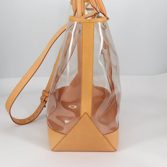 LOUIS VUITTON Isaac Mizrahi Tote Bag Vinyl Leather Clear M99027 Auth ki5924M