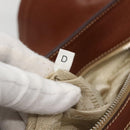 PRADA Shoulder Bag Nylon Leather Beige Silver Auth ki5925-12