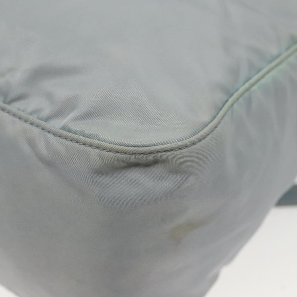 PRADA Shoulder Bag Nylon Light Blue Silver Auth ki5926