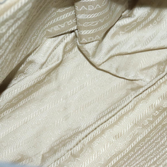 PRADA Shoulder Bag Nylon Light Blue Silver Auth ki5926