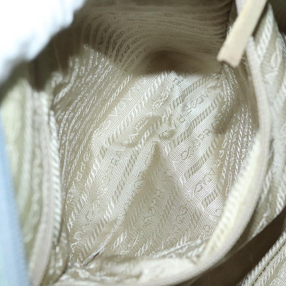 PRADA Shoulder Bag Nylon Light Blue Silver Auth ki5926