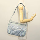 PRADA Shoulder Bag Nylon Light Blue Silver Auth ki5926-29