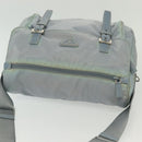 PRADA Shoulder Bag Nylon Light Blue Silver Auth ki5926-7