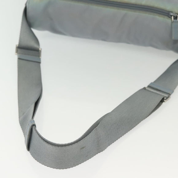 PRADA Shoulder Bag Nylon Light Blue Silver Auth ki5926