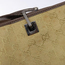 GUCCI GG Canvas Tote Bag Beige Brown Silver 31243 Auth ki5927-14