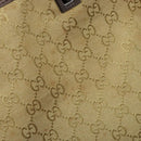 GUCCI GG Canvas Tote Bag Beige Brown Silver 31243 Auth ki5927-15