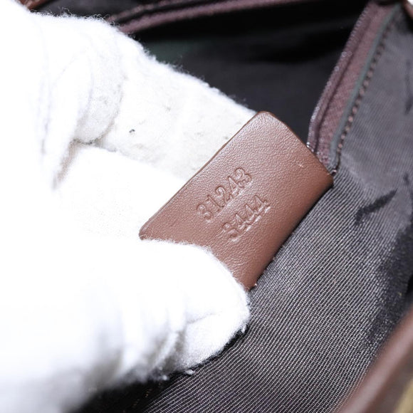 GUCCI GG Canvas Tote Bag Beige Brown Silver 31243 Auth ki5927