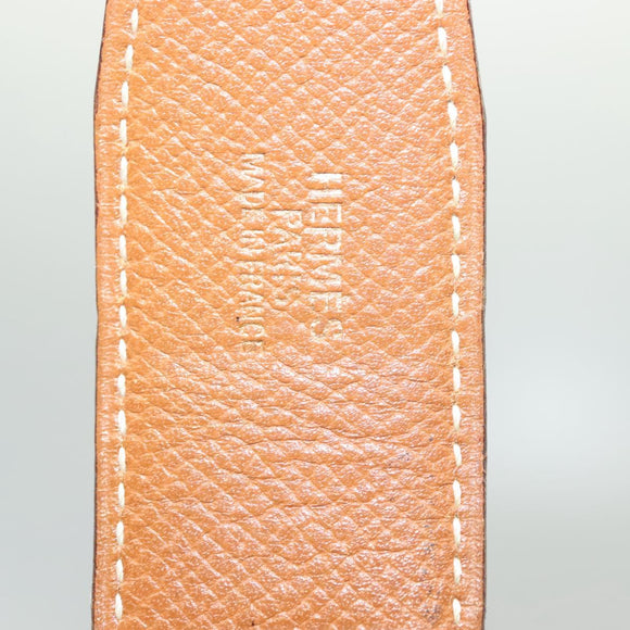 HERMES Constance H Belt Leather 31.1"" Black Auth ki5928