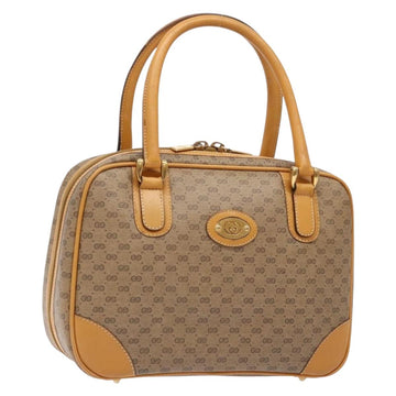 GUCCI Micro GG Supreme Hand Bag PVC Beige Gold 000 104 0030 Auth ki5931