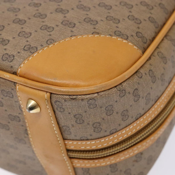 GUCCI Micro GG Supreme Hand Bag PVC Beige Gold 000 104 0030 Auth ki5931