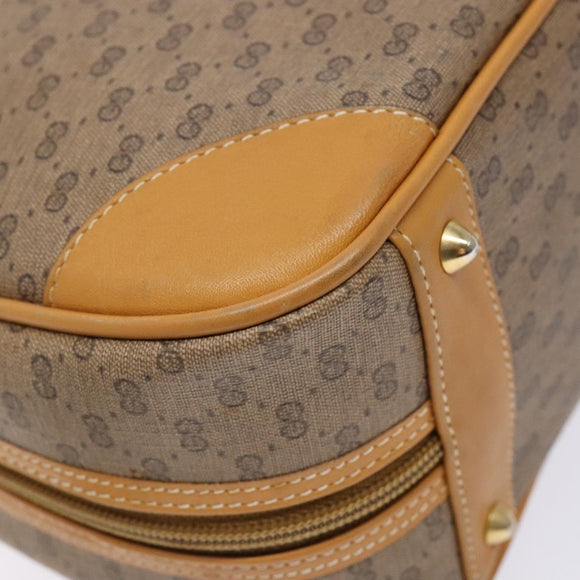 GUCCI Micro GG Supreme Hand Bag PVC Beige Gold 000 104 0030 Auth ki5931