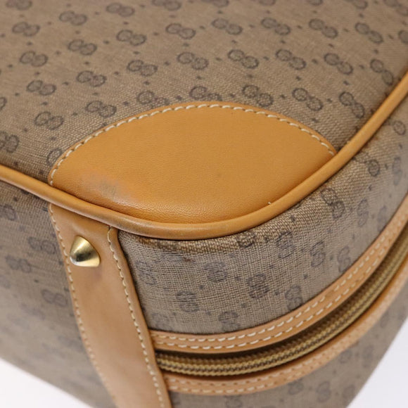 GUCCI Micro GG Supreme Hand Bag PVC Beige Gold 000 104 0030 Auth ki5931