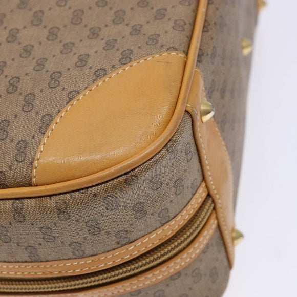 GUCCI Micro GG Supreme Hand Bag PVC Beige Gold 000 104 0030 Auth ki5931