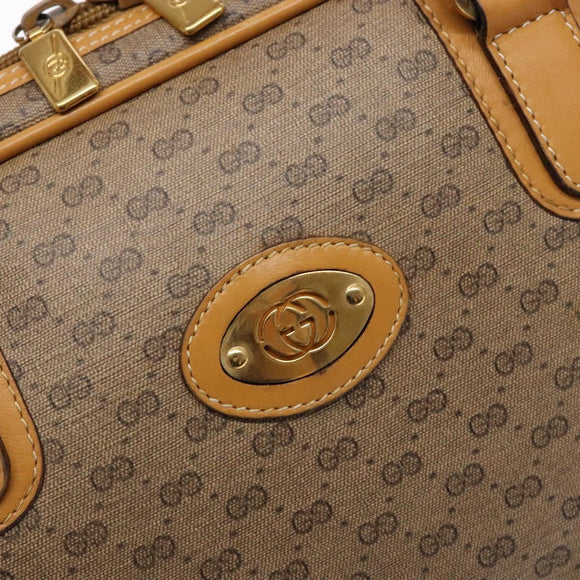 GUCCI Micro GG Supreme Hand Bag PVC Beige Gold 000 104 0030 Auth ki5931