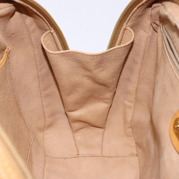 GUCCI Micro GG Supreme Hand Bag PVC Beige Gold 000 104 0030 Auth ki5931