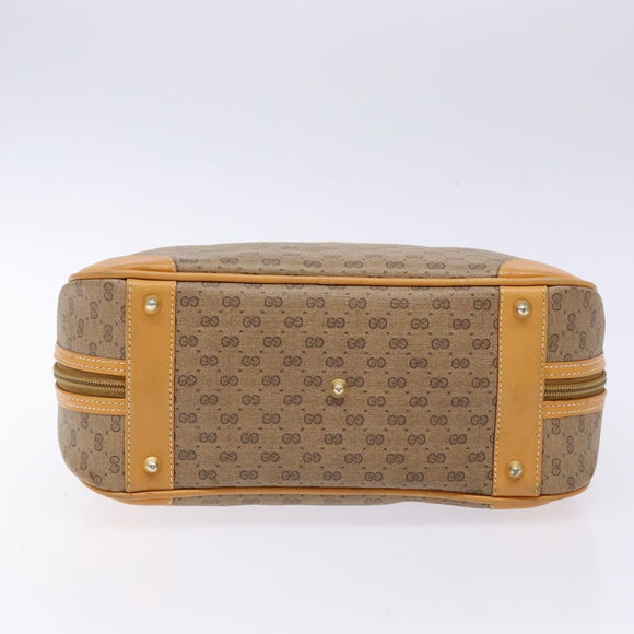 GUCCI Micro GG Supreme Hand Bag PVC Beige Gold 000 104 0030 Auth ki5931