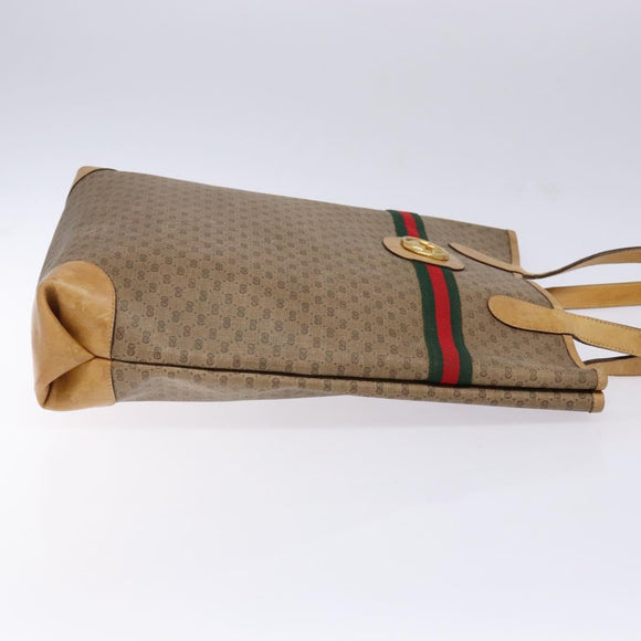GUCCI Micro GG Supreme Web Sherry Line Tasche PVC Beige 002 904 0131 Auth ki5940