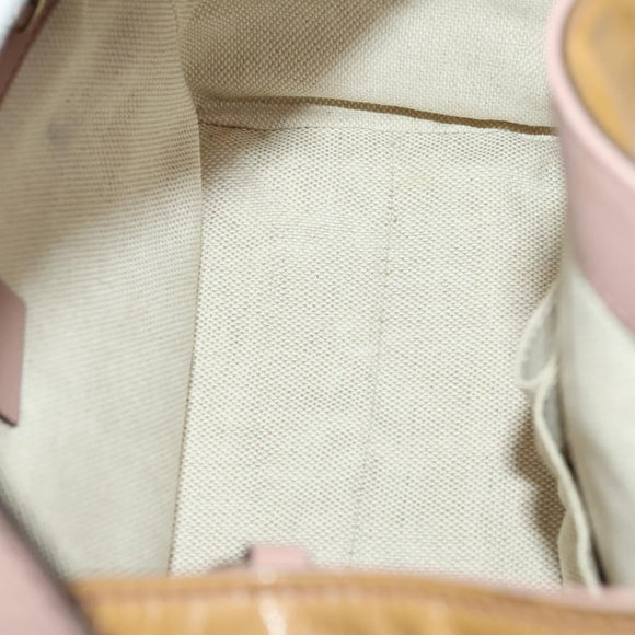 GUCCI Soho Hand Bag Enamel 2way Beige Gold 336751 Auth ki5942