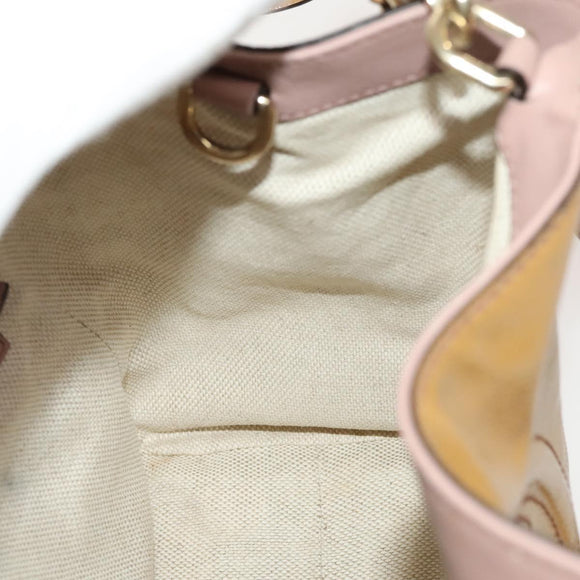 GUCCI Soho Hand Bag Enamel 2way Beige Gold 336751 Auth ki5942