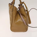 GUCCI Soho Hand Bag Enamel 2way Beige Gold 336751 Auth ki5942-4