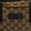 GUCCI GG Canvas Web Sherry Line Tote Bag Beige Green Red 131230 Auth ki5944-14