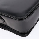 CELINE Horse Carriage Shoulder Bag Leather Black Gold Auth ki5948-13