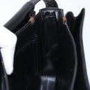 CELINE Horse Carriage Shoulder Bag Leather Black Gold Auth ki5948-18