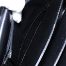 CELINE Horse Carriage Shoulder Bag Leather Black Gold Auth ki5948-20