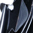 CELINE Horse Carriage Shoulder Bag Leather Black Gold Auth ki5948-21