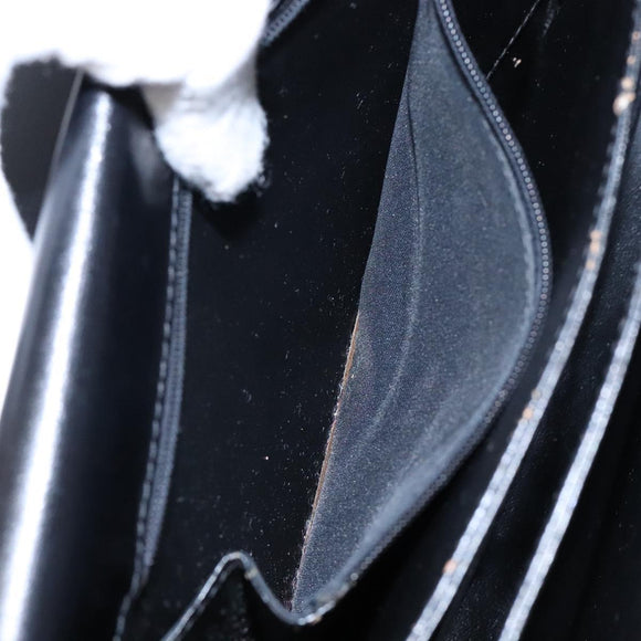 CELINE Horse Carriage Shoulder Bag Leather Black Gold Auth ki5948