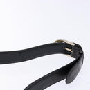 CELINE Horse Carriage Shoulder Bag Leather Black Gold Auth ki5948-8
