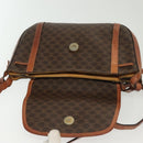 CELINE Macadam Canvas Shoulder Bag PVC Leather Brown Gold Auth ki5951-9