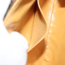 CELINE Macadam Canvas Shoulder Bag PVC Leather Brown Gold Auth ki5951-21