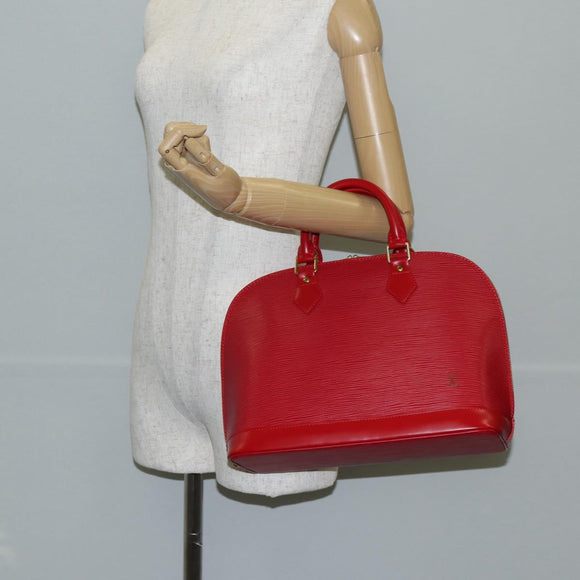 LOUIS VUITTON Epi Alma Hand Bag Castilian Red M52147 LV Auth ki5953V