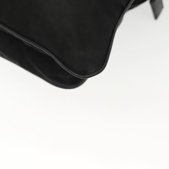 PRADA Shoulder Bag Nylon Black Silver Auth ki5954