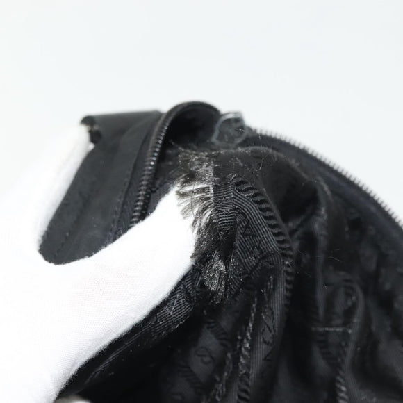 PRADA Shoulder Bag Nylon Black Silver Auth ki5954