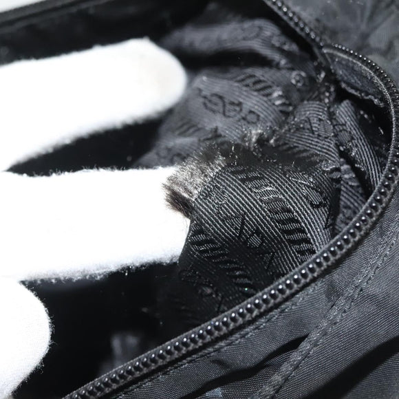 PRADA Shoulder Bag Nylon Black Silver Auth ki5954
