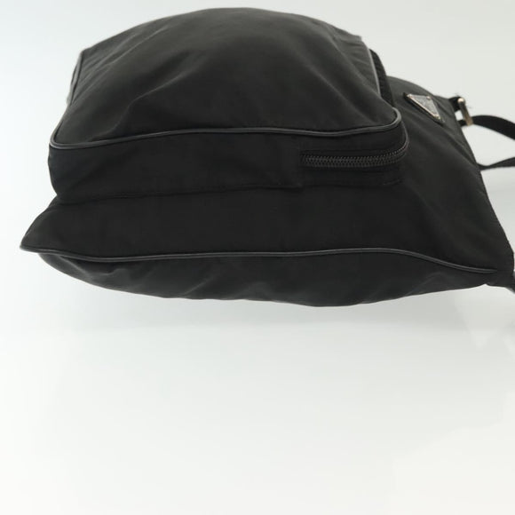PRADA Shoulder Bag Nylon Black Silver Auth ki5954