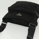 PRADA Shoulder Bag Nylon Black Silver Auth ki5954-6