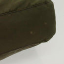 PRADA Shoulder Bag Nylon Khaki Silver Auth ki5956-6
