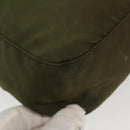 PRADA Shoulder Bag Nylon Khaki Silver Auth ki5956-16