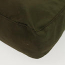 PRADA Shoulder Bag Nylon Khaki Silver Auth ki5956-17