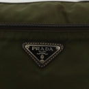 PRADA Shoulder Bag Nylon Khaki Silver Auth ki5956-18