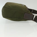 PRADA Shoulder Bag Nylon Khaki Silver Auth ki5956-3