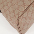 GUCCI GG Supreme Hand Bag PVC 2way Pink Gold 353440 Auth ki5957-16