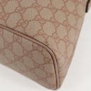 GUCCI GG Supreme Hand Bag PVC 2way Pink Gold 353440 Auth ki5957-17